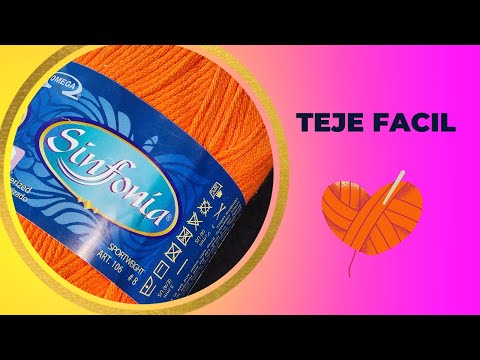 Muestra de Puntada a crochet de una sola vuelta